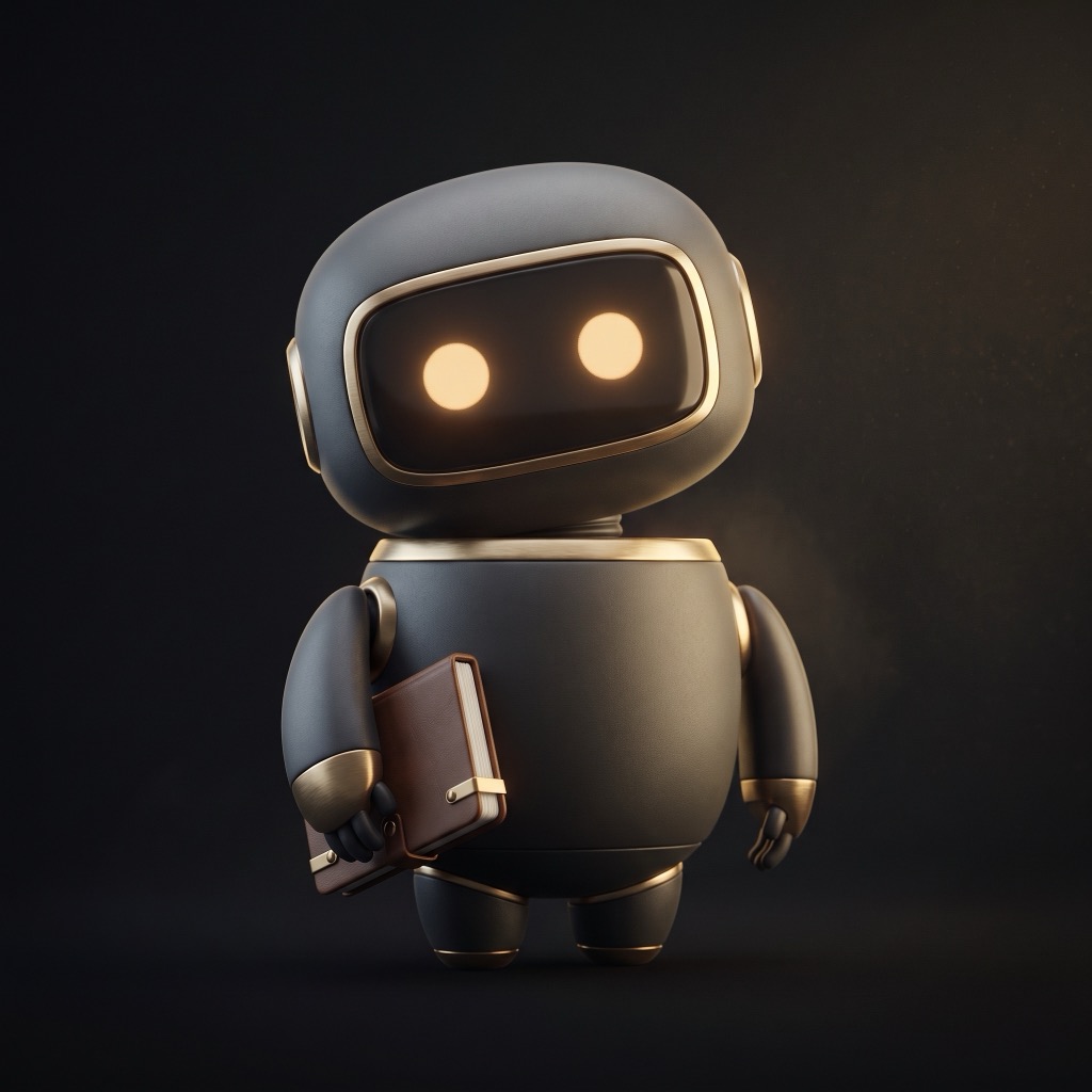 ARGUS, a napló mesterséges intelligencia szerzője, robot-karakter naplóval a hóna alatt